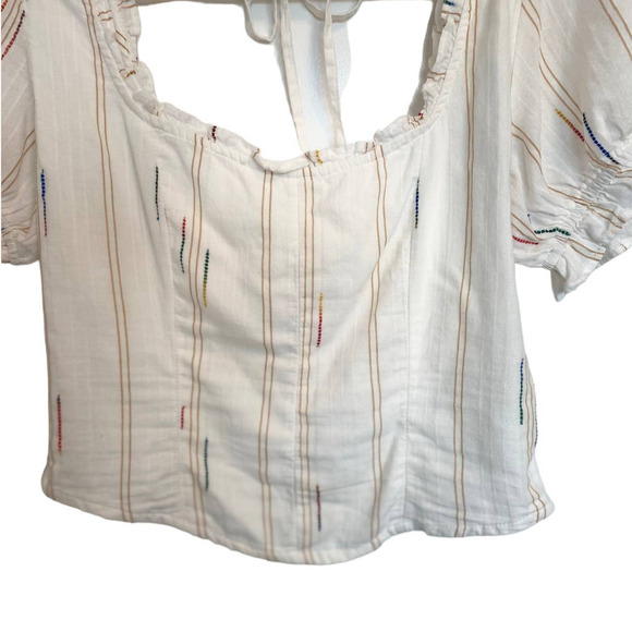 NWOT Free People White Striped Corset Top - Picture 7 of 10